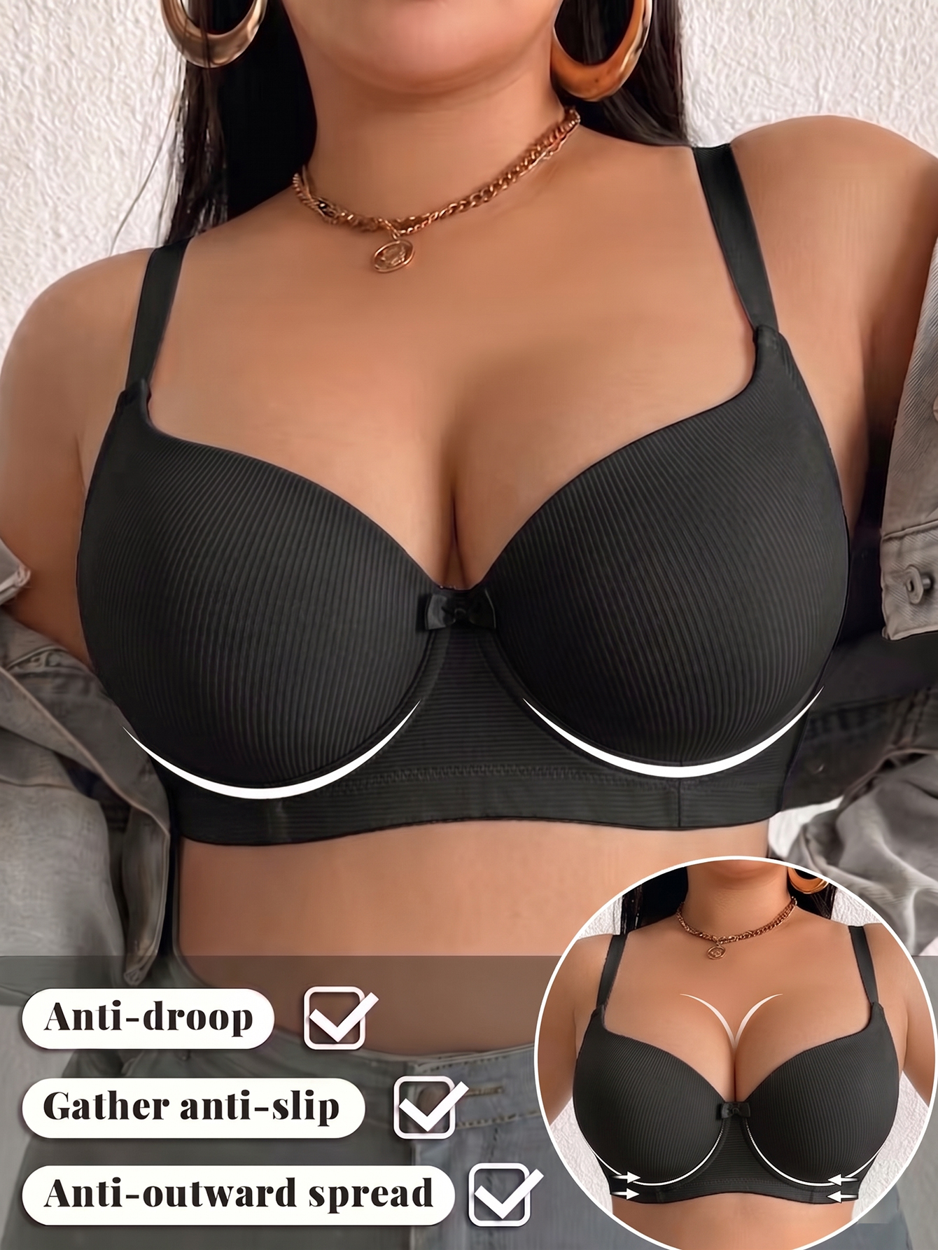 Plus Size Women Bra Thin Cup U - Push Up Bra Padded recensione e prezzo