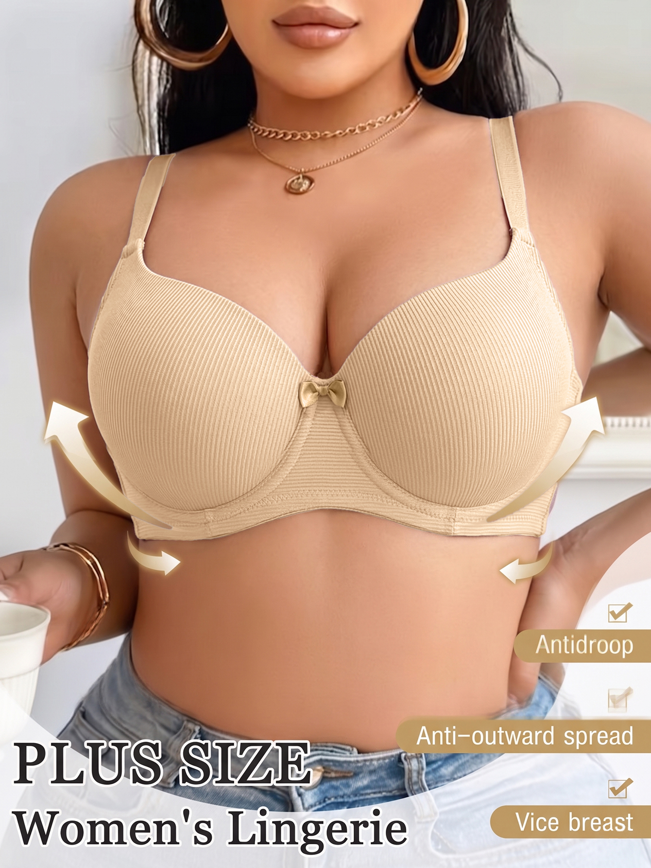 Plus Size Women Bra Thin Cup U - Push Up Bra Padded recensione e prezzo