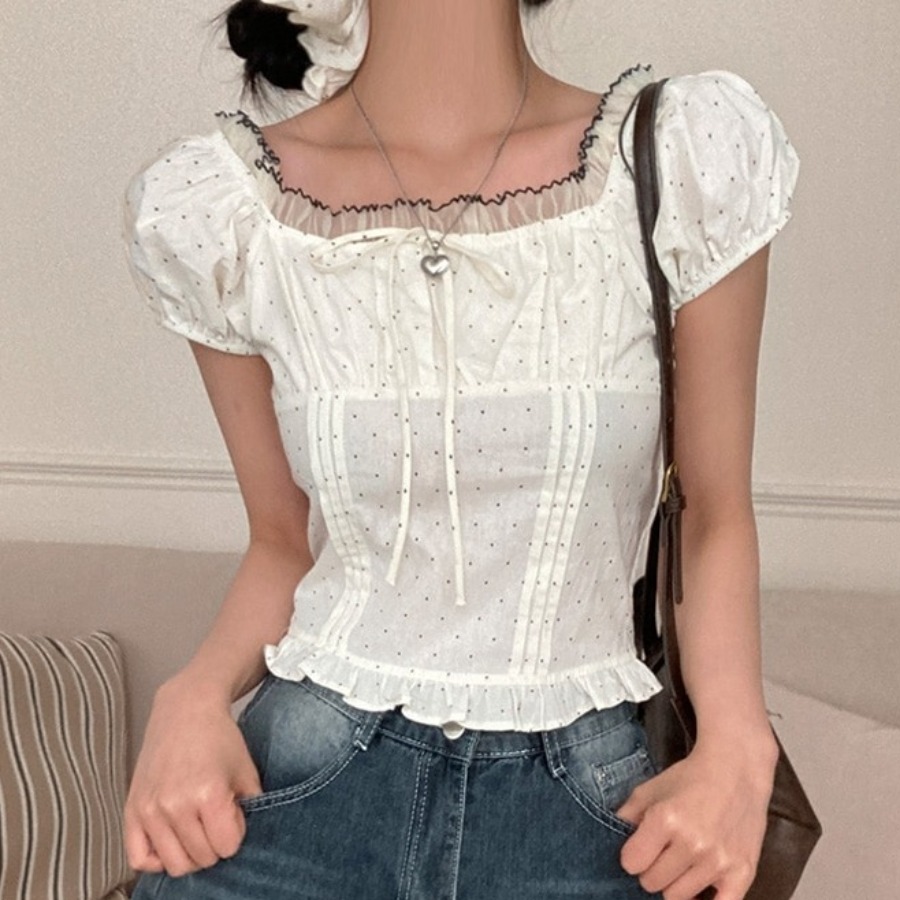 Summer Sweet Bubble Sleeve Pol - Corset Waist Cinch recensione e prezzo