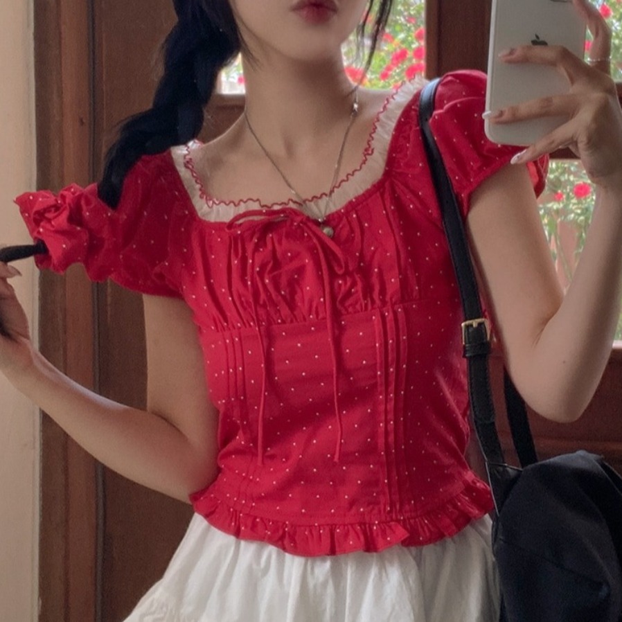 Summer Sweet Bubble Sleeve Pol - Corset Waist Cinch recensione e prezzo
