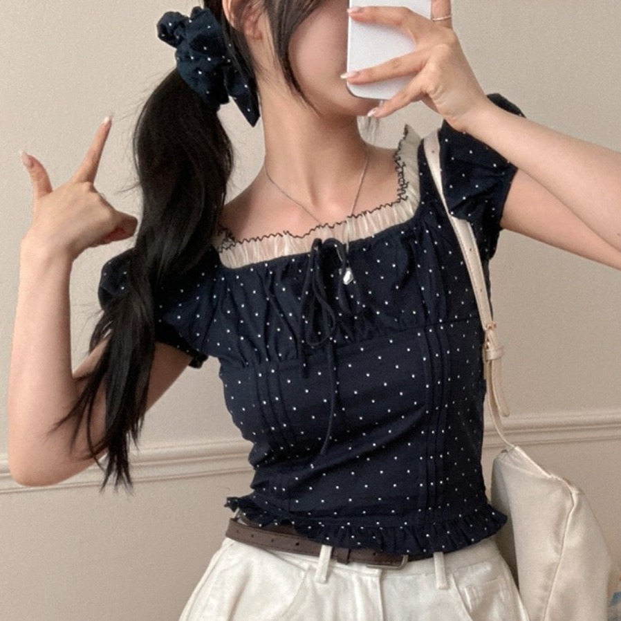 Summer Sweet Bubble Sleeve Pol - Corset Waist Cinch recensione e prezzo