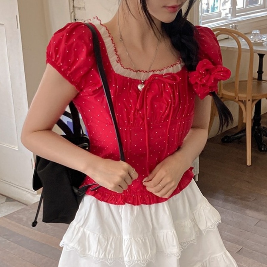 Summer Sweet Bubble Sleeve Pol - Corset Waist Cinch recensione e prezzo