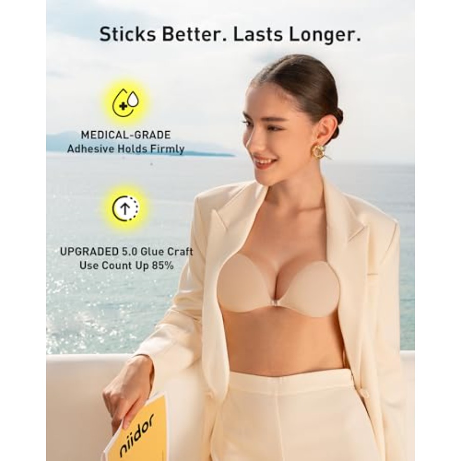 Niidor Adhesive Bra Strapless  - Strapless Bra Backless recensione e prezzo