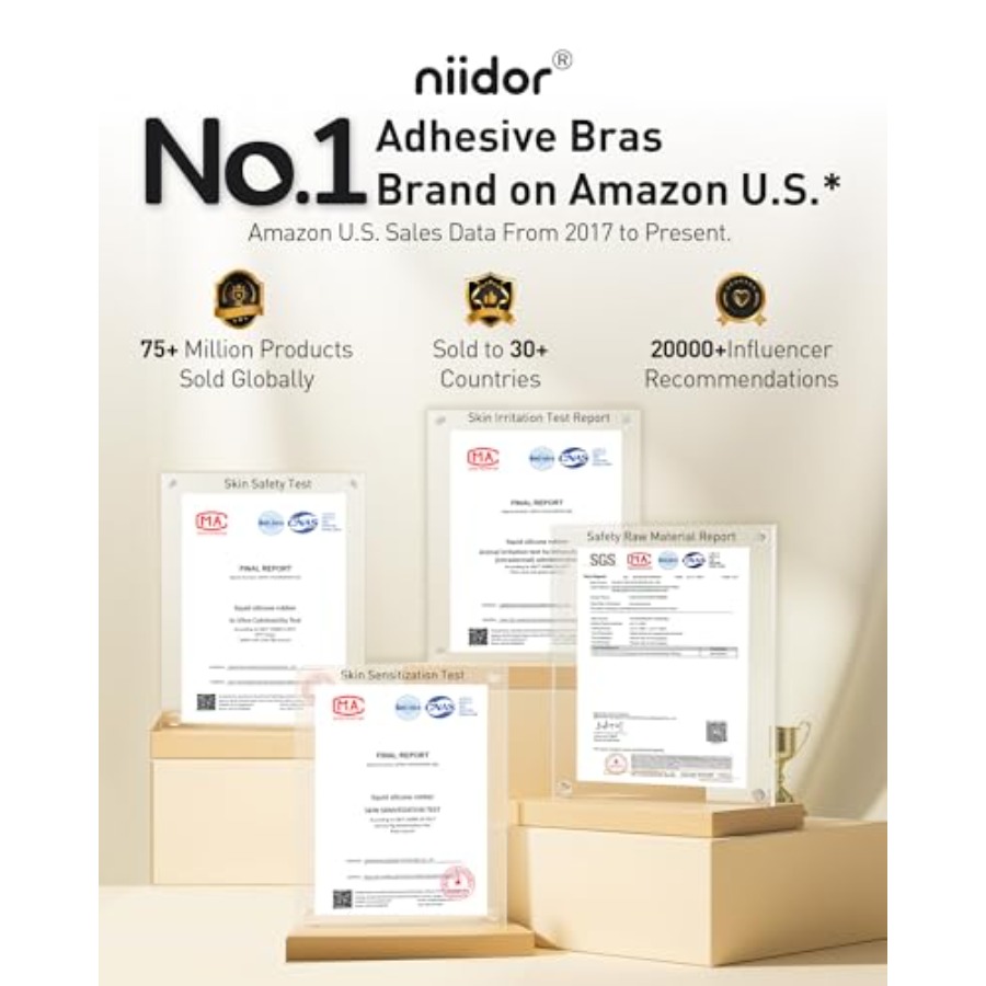 Niidor Adhesive Bra Strapless  - Strapless Bra Backless recensione e prezzo