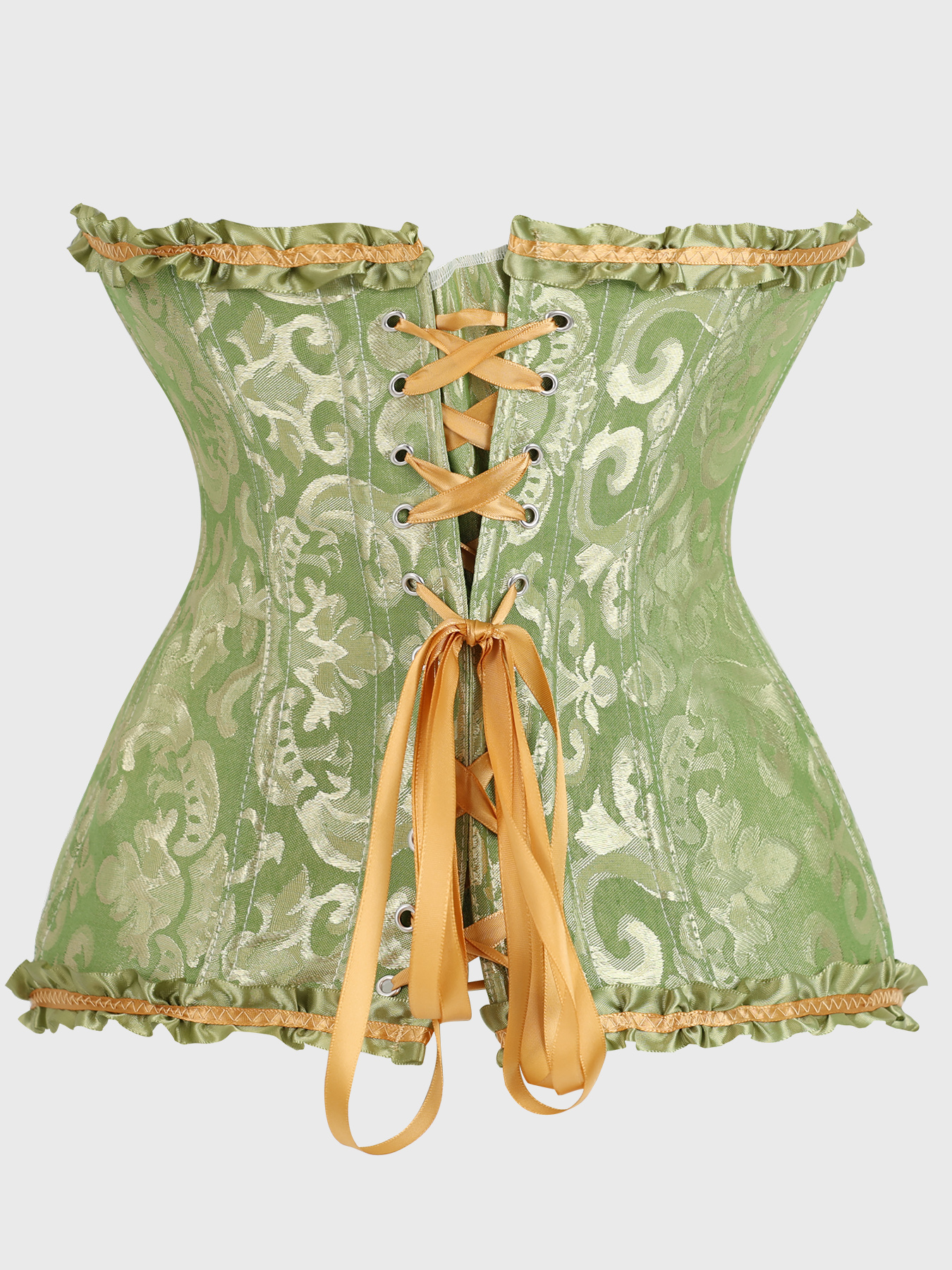 Olive Green Victorian Brocade  - Corset Waist Cinch recensione e prezzo