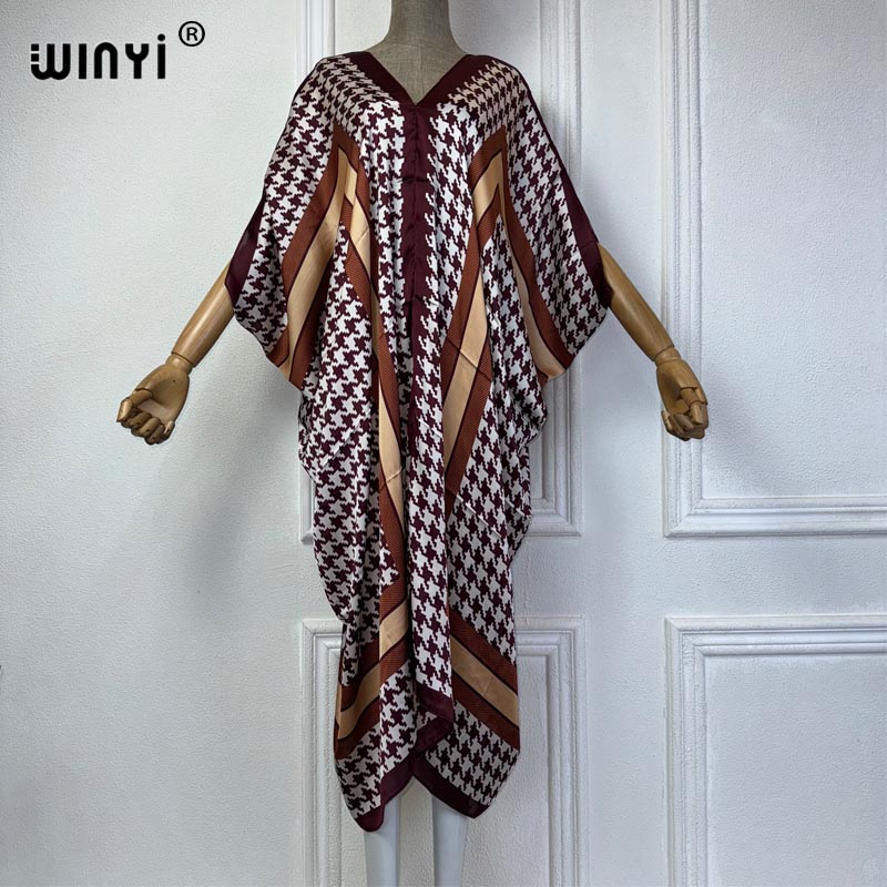 WINYI Summer african V-neck dr - Robe Silk Women recensione e prezzo