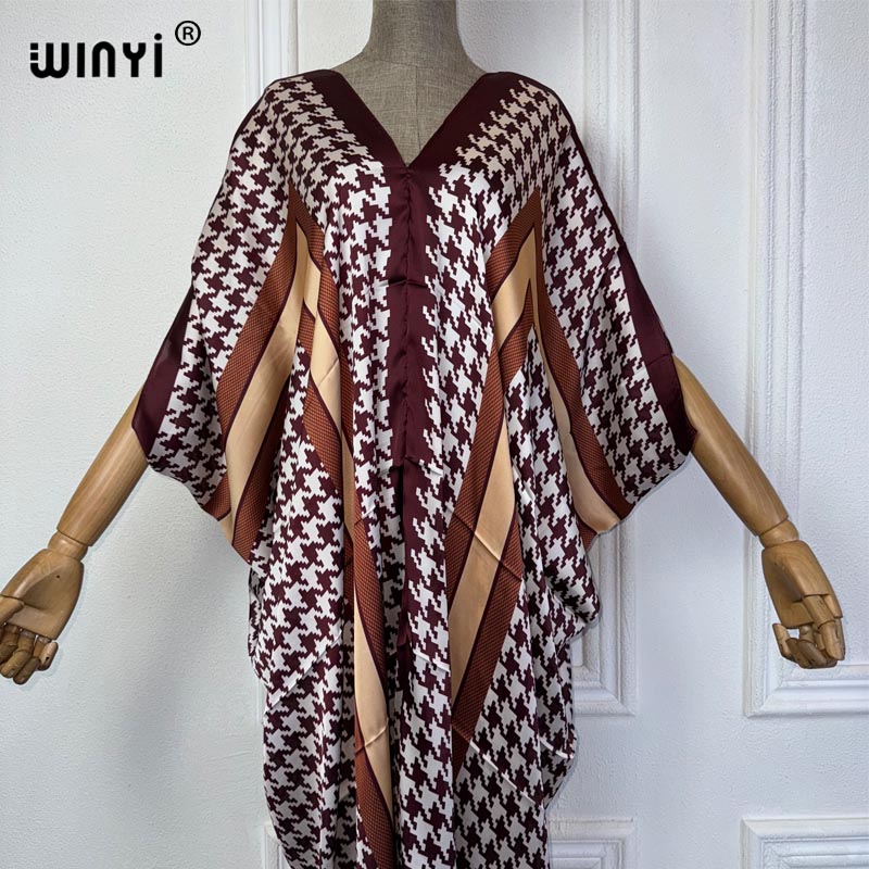 WINYI Summer african V-neck dr - Robe Silk Women recensione e prezzo