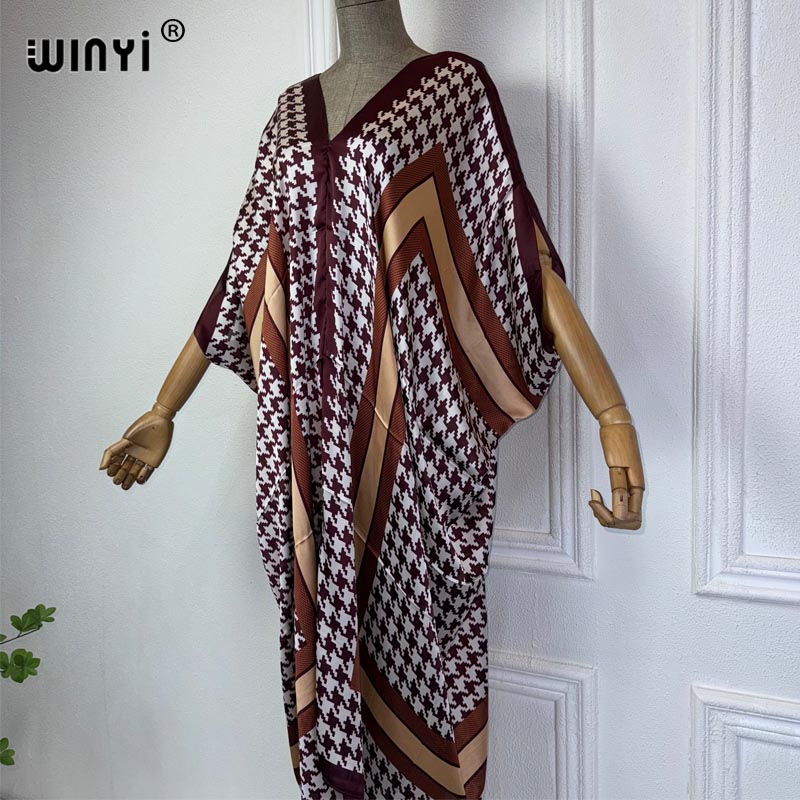 WINYI Summer african V-neck dr - Robe Silk Women recensione e prezzo