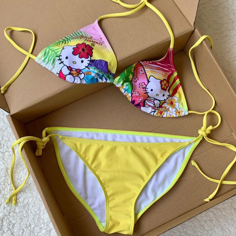 Y2K Girls Kawaii Hello Kittys  - Thong Bikini Women recensione e prezzo