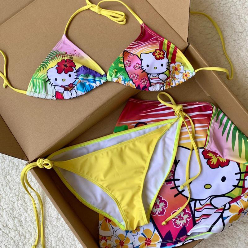 Y2K Girls Kawaii Hello Kittys  - Thong Bikini Women recensione e prezzo