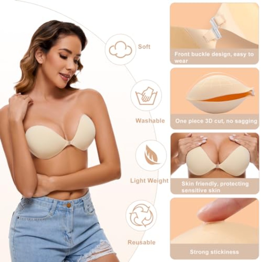 RELIRELIA Women's Sticky Self  - Strapless Bra Backless recensione e prezzo