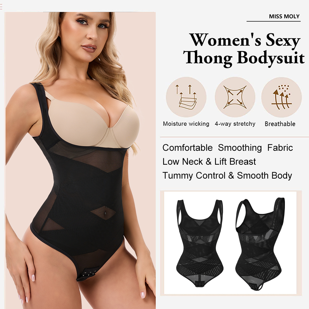 Mesh Thongs Bodysuit Shapewear - Shapewear Bodysuit Firm recensione e prezzo